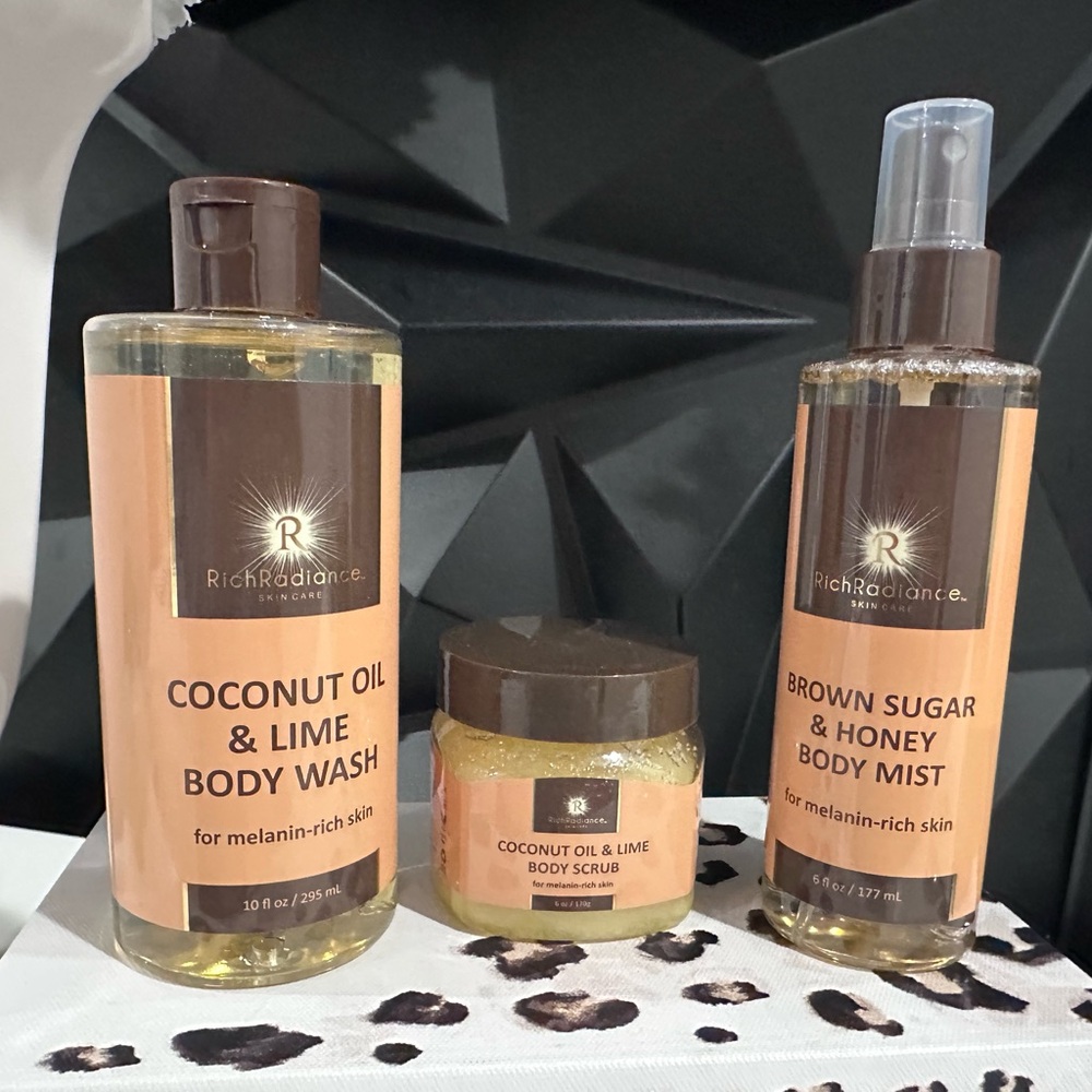 ✨ Rich Radiance – Coconut, Lime & Honey Body Glow Trio ✨